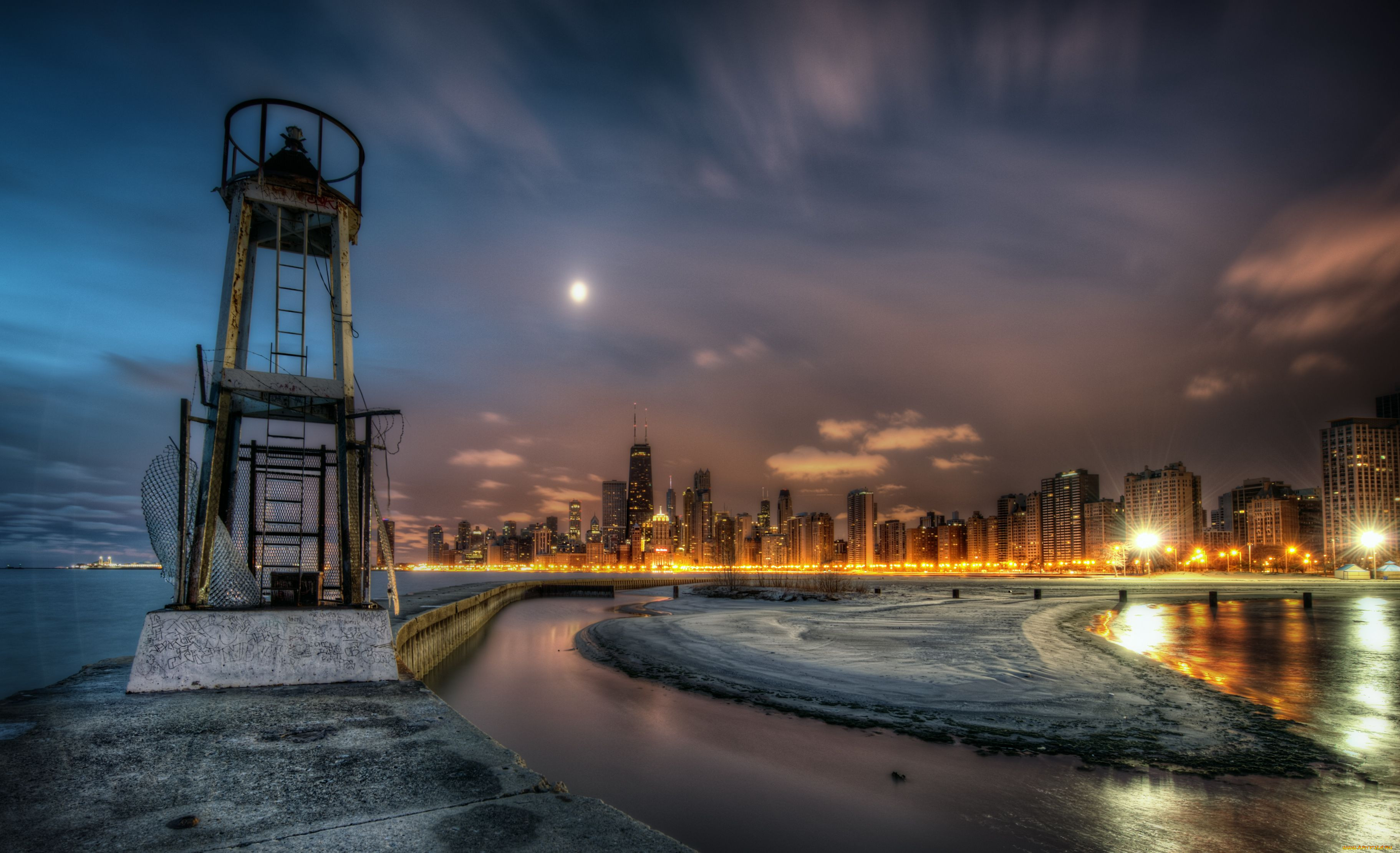 chicago, , , , , hdr, lighthouse, , , 